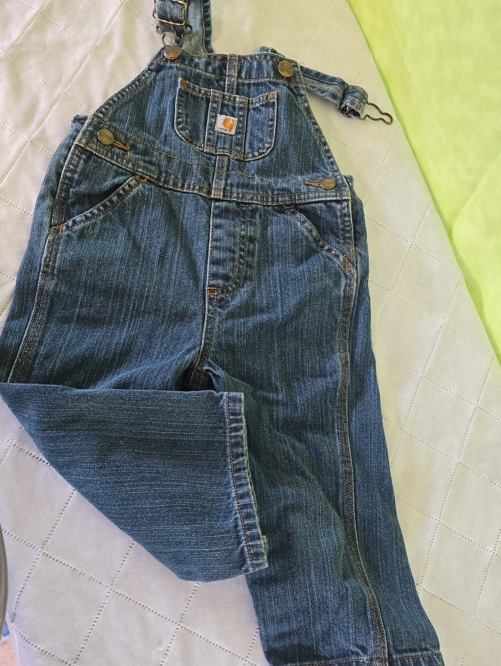Carhartt Kids Blue Denim Overalls